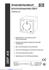 Deif CSQ-3 Anwenderhandbuch
