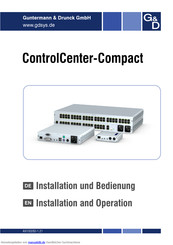 G&D ControlCenter-Compact series Installation Und Bedienung