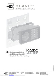 Kaba Mauer 82021 Code-Combi K - Standard Bedienungsanleitung