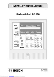 Bosch BE 500 Installationshandbuch