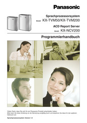 Panasonic KX-TVM200 Programmierhandbuch