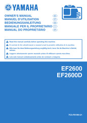 Yamaha EF2600D Bedienungsanleitung