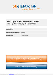 Kern Optics ORA-S Betriebsanleitung