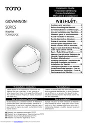 Toto GIOVANNONI Washlet TCF892GE Installationsaleitung