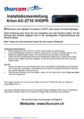 thurcom Arion AC-2710 VHDPR Installationsanleitung