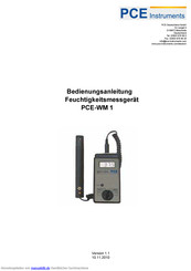 PCE Instruments PCE-WM 1 Bedienungsanleitung