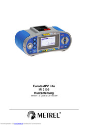METREL EurotestPV Lite Kurzanleitung