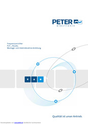 Peter electronic FUS 3E5 Montage- Und Inbetriebnahme Anleitung