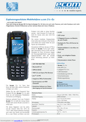 ecom x.com 21x -Ex Bedienungsanleitung