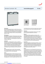 Zehnder TS 104 Bedienungsanleitung