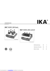 IKA KS 260 control Handbuch