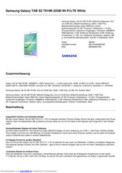 Samsung Galaxy TAB S2 T819N Beschreibung
