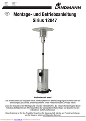 Landmann Sirius 12047 Montage- Und Betriebsanleitung