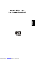 HP NetServer E 800 Installationshandbuch