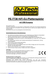 DJ-Tech PE-7738 Bedienungsanleitung