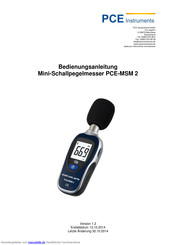 PCE Instruments PCE-MSM 2 Bedienungsanleitung