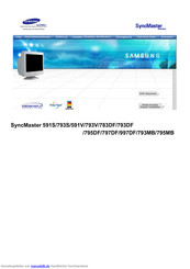 Samsung SyncMaster 795MB Benutzerhandbuch