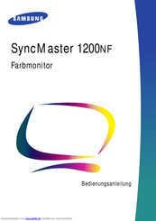 Samsung SyncMaster 1200NF Bedienungsanleitung