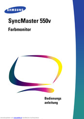 samsung SyncMaster 550v Bedienungsanleitung