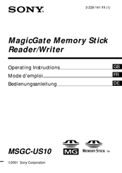 Sony MagicGate Memory Stick Bedienungsanleitung
