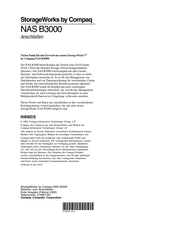 Compaq StorageWorks NAS B3000 Handbuch