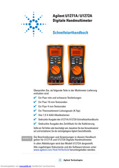 Agilent U1271A Schnellstart Handbuch
