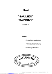 Lacanche SAVIGNY Installationsanleitung