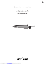 ITW Gema OptiGun-A Betriebsanleitung Und Ersatzteilliste