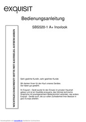 Exquisit SBS520-1 A+ Inoxlook Bedienungsanleitung