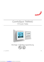 Zehnder ComfoSpot Twin40 Montage- & Bedienungsanleitung