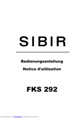 Sibir FKS 292 Bedienungsanleitung