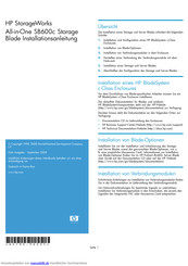 HPE StorageWorks All-in-One SB600c Storage Blade Installationsanleitung