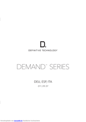 Definitive Technology Demand D7 Handbuch