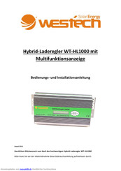 Westech-Solar WT-HL1000 Bedienungsanleitung Und Installationsanleitung
