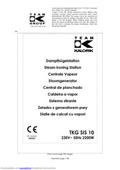 Kalorik TKG SIS 10 Gebrauchsanleitung