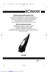 Bomann cb 858 Bedienungsanleitung
