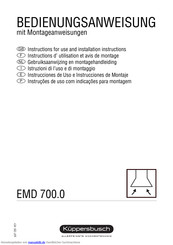 Küppersbusch EMD 700.0 Bedienungsanweisung Mit Montageanweisungen