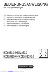 Küppersbusch IKD9350.0 Bedienungsanweisung Mit Montageanweisungen