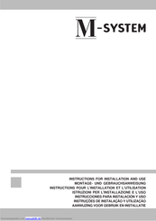 M-system MSG-90 Montageanweisung Und Gebrauchsanweisung