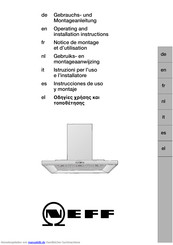NEFF D79T48N0 Gebrauchsanleitung Und Montageanleitung