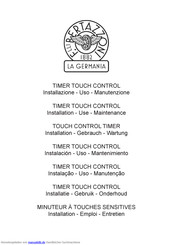 Bertazzoni Timer Touch Control Installation, Gebrauch Und Wartung