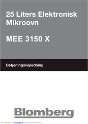 Blomberg MEE 3150 X Bedienungsanleitung