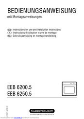 Küppersbusch EBB 6200.5 Bedienungsanweisung Mit Montageanweisungen