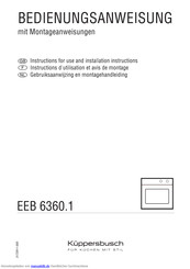 Küppersbusch EEB6360.1 Bedienungsanweisung Mit Montageanweisungen