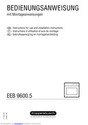 Küppersbusch EEB 9600.5 Bedienungsanweisung Mit Montageanweisungen