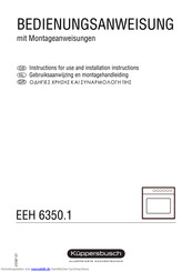 Küppersbusch EEH 6350.1 Bedienungsanweisung Mit Montageanweisungen
