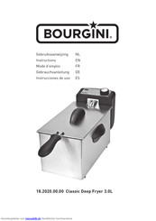 Bourgini Classic Deep Fryer 3.0L Gebrauchsanleitung