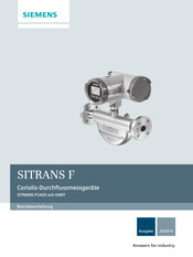 Siemens SITRANS FC430 Betriebsanleitung
