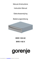 Gorenje BWD 1102 AX Bedienungsanleitung