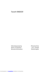 AEG Electrolux Favorit 99005VI Benutzerinformation